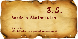 Bokán Skolasztika névjegykártya